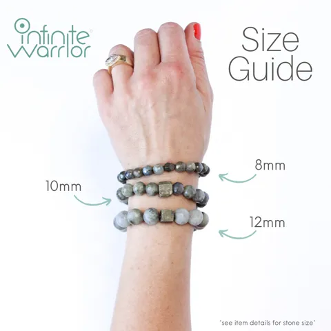 November Birthstone Crystal Bracelet | 8mm Citrine   Lava