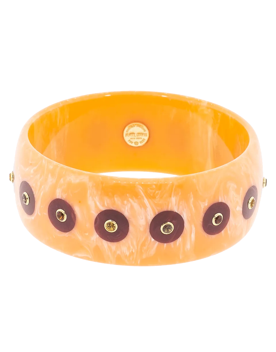 Orange and Burgundy Bakelite Bangle