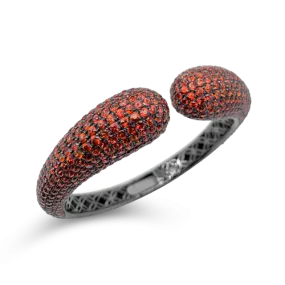 Orange Sapphire Cuff Bracelet