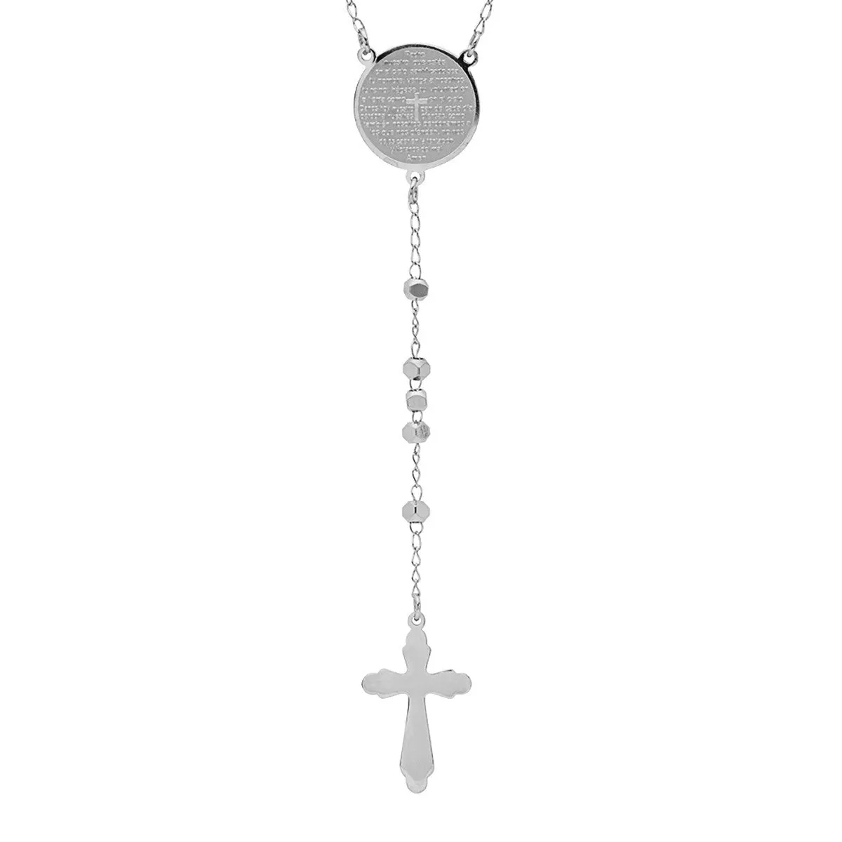 Padre Nuestro Prayer Box Beaded Rosary Necklace