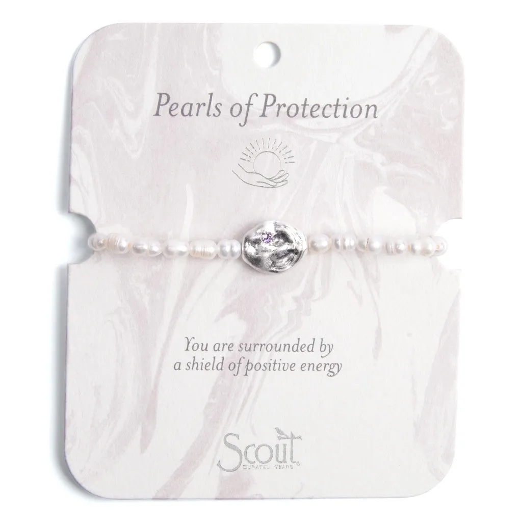 Pearl Affirmation Bracelet | Protection