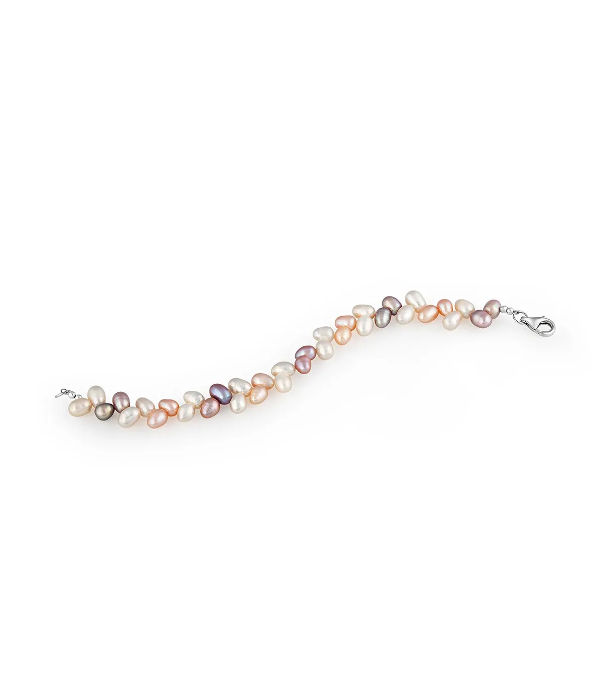 Pearl Bracelet Leaf Sterling Silver