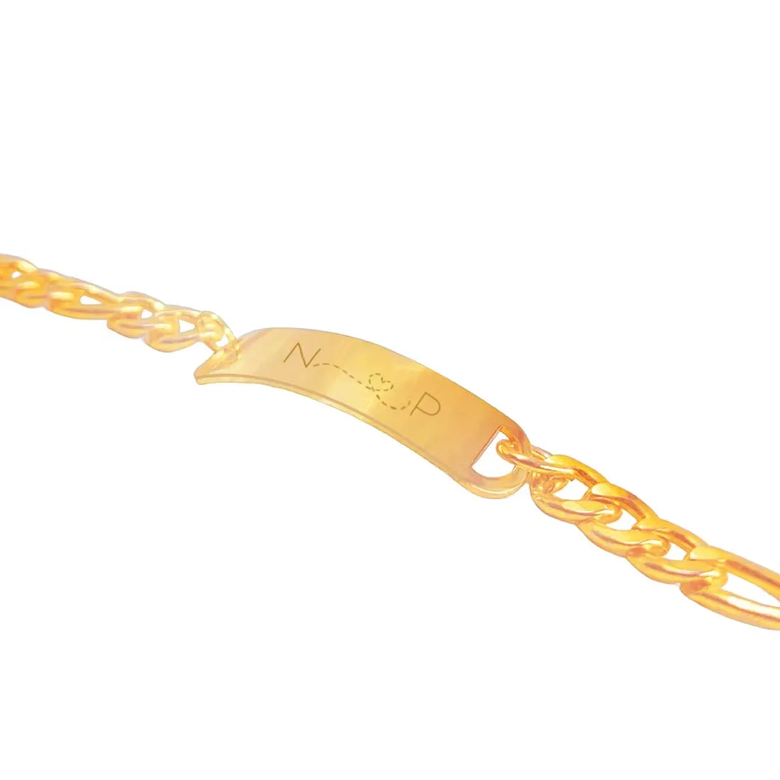 Personalized Bracelet for Wife Valentine Gift - Black Rhodium/Gold Plated - Heart