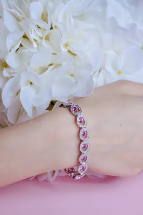 Pink Sapphire & Diamond Bracelet