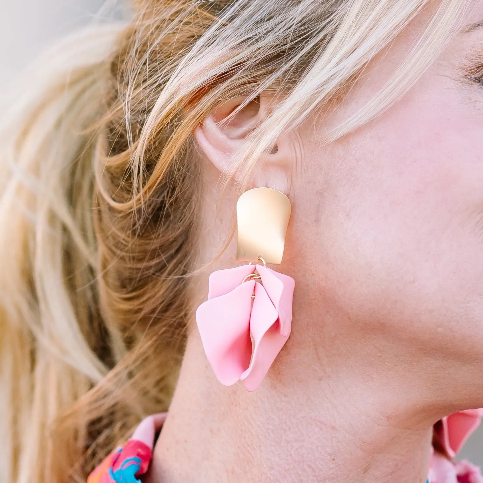Pleasant Pop Dangle Drop Petal Earrings