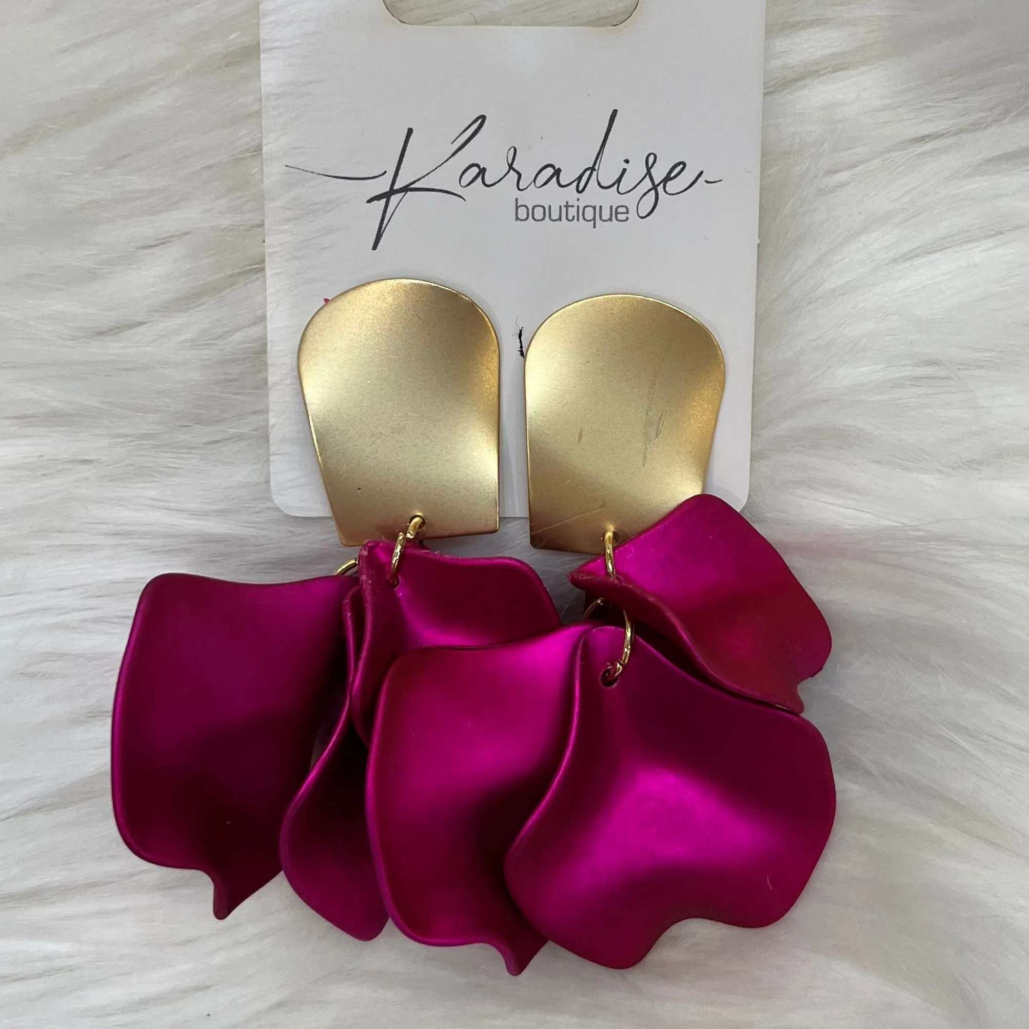 Pleasant Pop Dangle Drop Petal Earrings