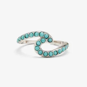 PURA VIDA STONE WAVE TOE RING SILVER NEW!