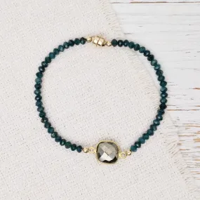 Pyrite Grandidierite Magnetic Bracelet
