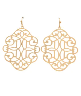 Quatrefoil Dangle Earrings - Gold