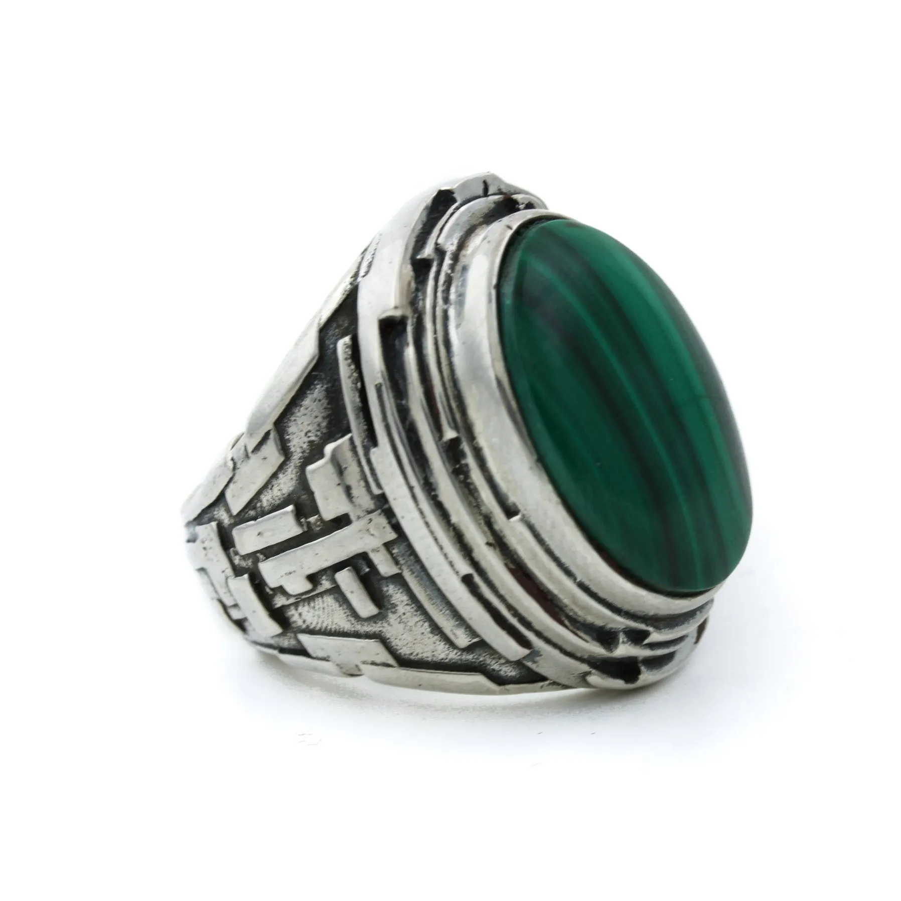 "Fractal" Ring x Malachite