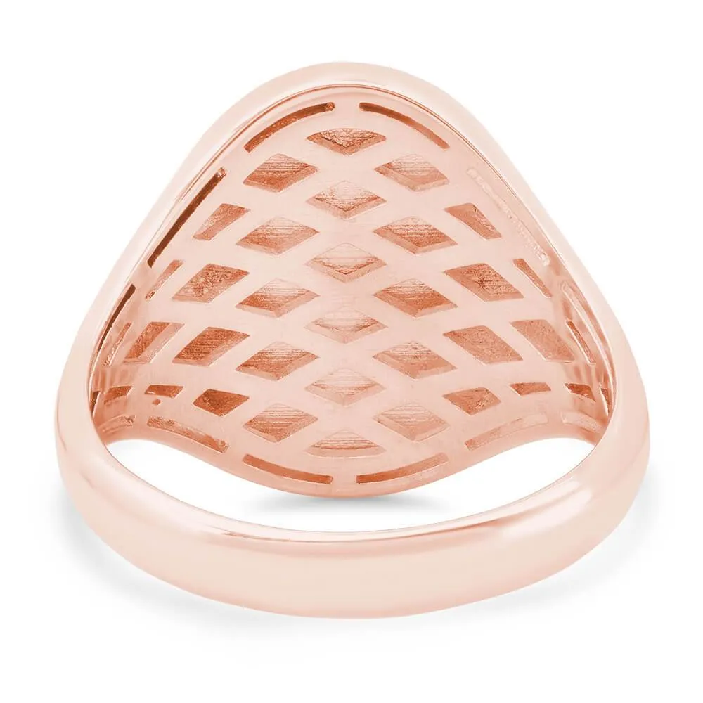 Raised Monogram Signet Ring for Women