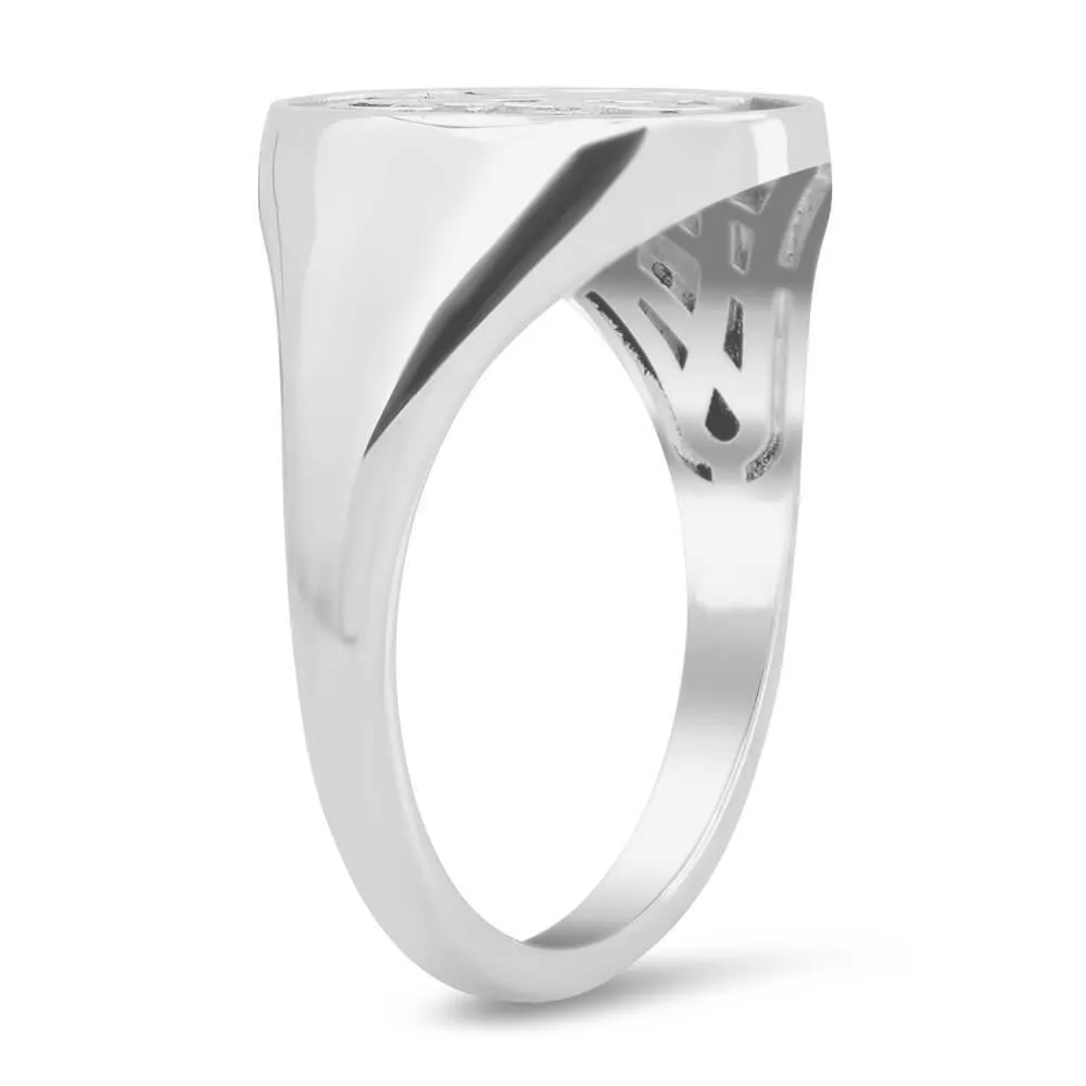 Raised Monogram Signet Ring for Women