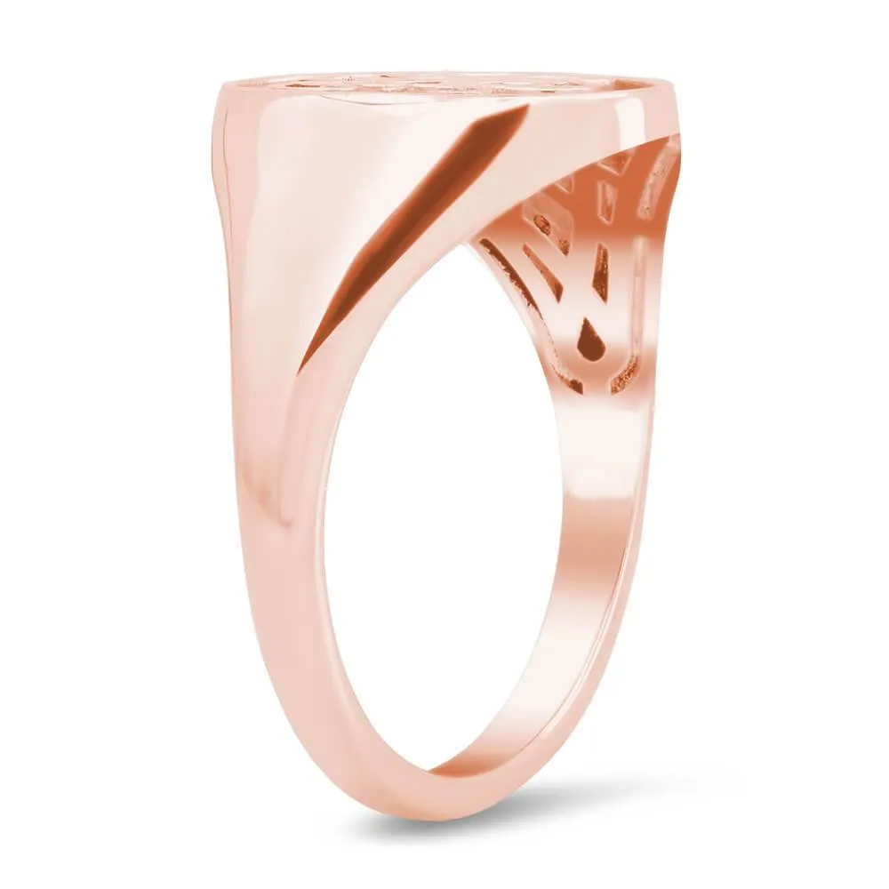 Raised Monogram Signet Ring for Women