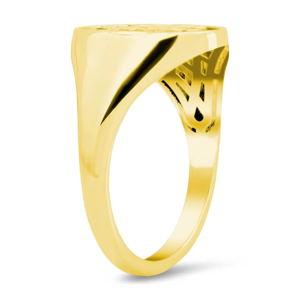 Raised Monogram Signet Ring for Women