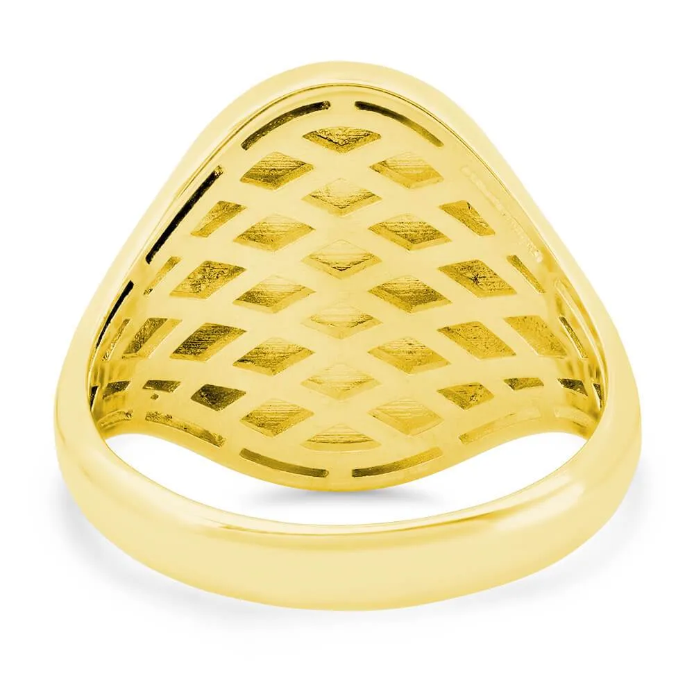 Raised Monogram Signet Ring for Women