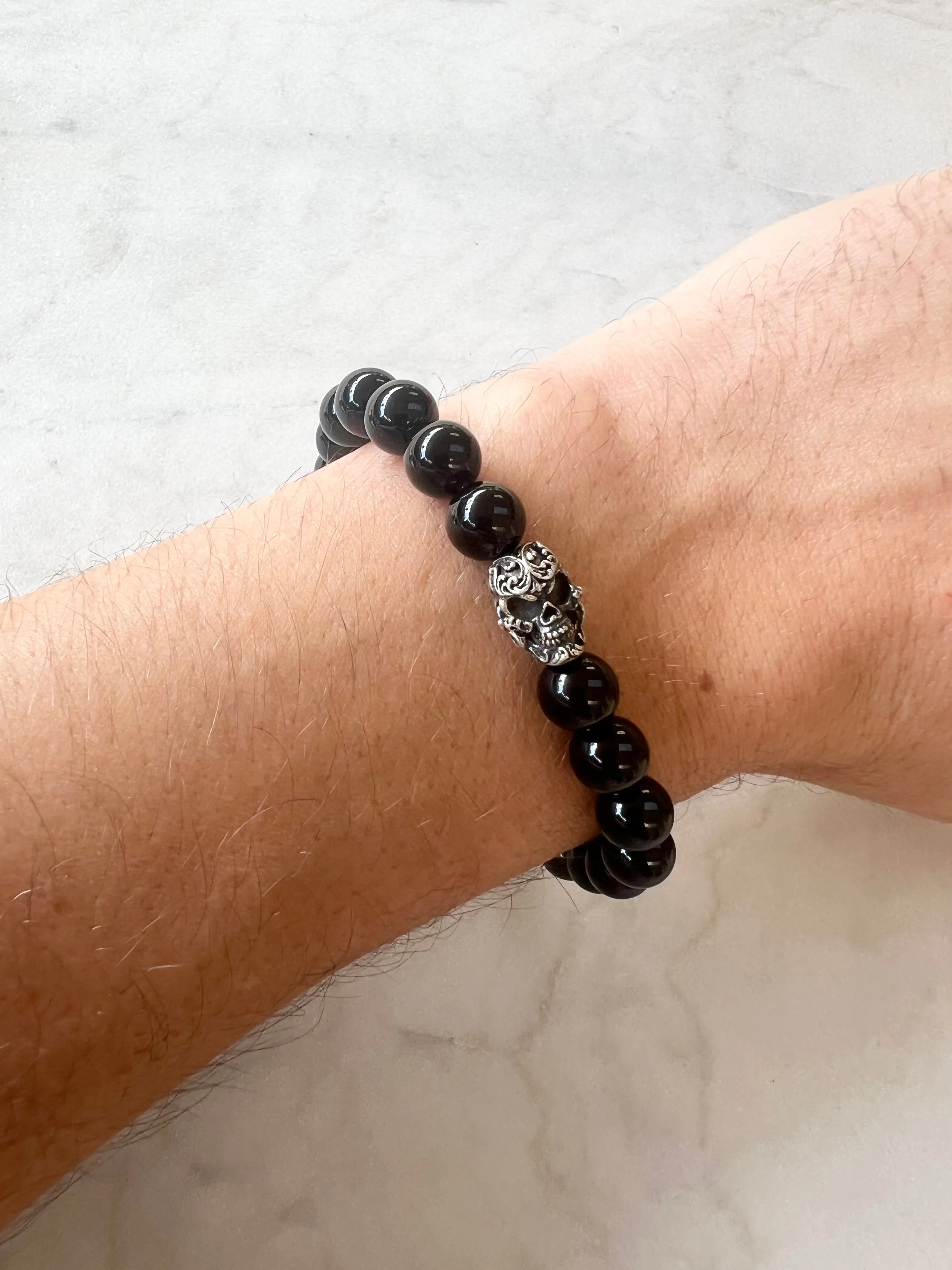 Room 101 Filigree Skull Bead Bracelet
