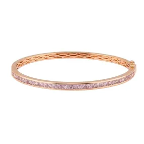 Rose Gold Pink Sapphire Bangle