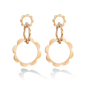 Rose Gold Trio Unity Drop Earrings
