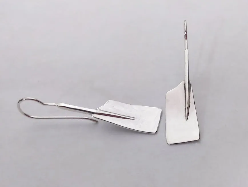 Rowing Oar Blade Wire Earrings by Rubini Jewelers