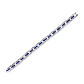 Sapphire & Diamond Link Bracelet