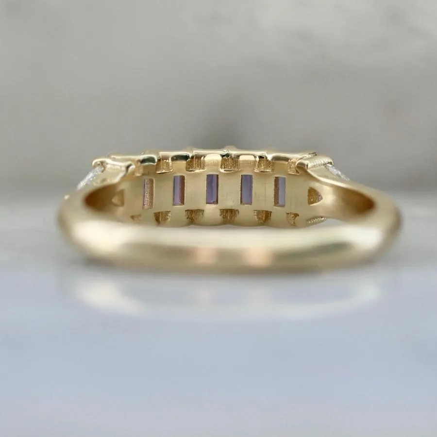 Secret Society Purple Rectangle Cut Sapphire Band