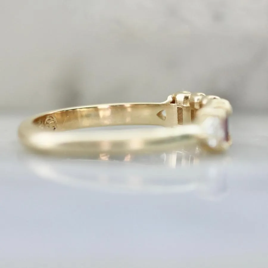 Secret Society Purple Rectangle Cut Sapphire Band