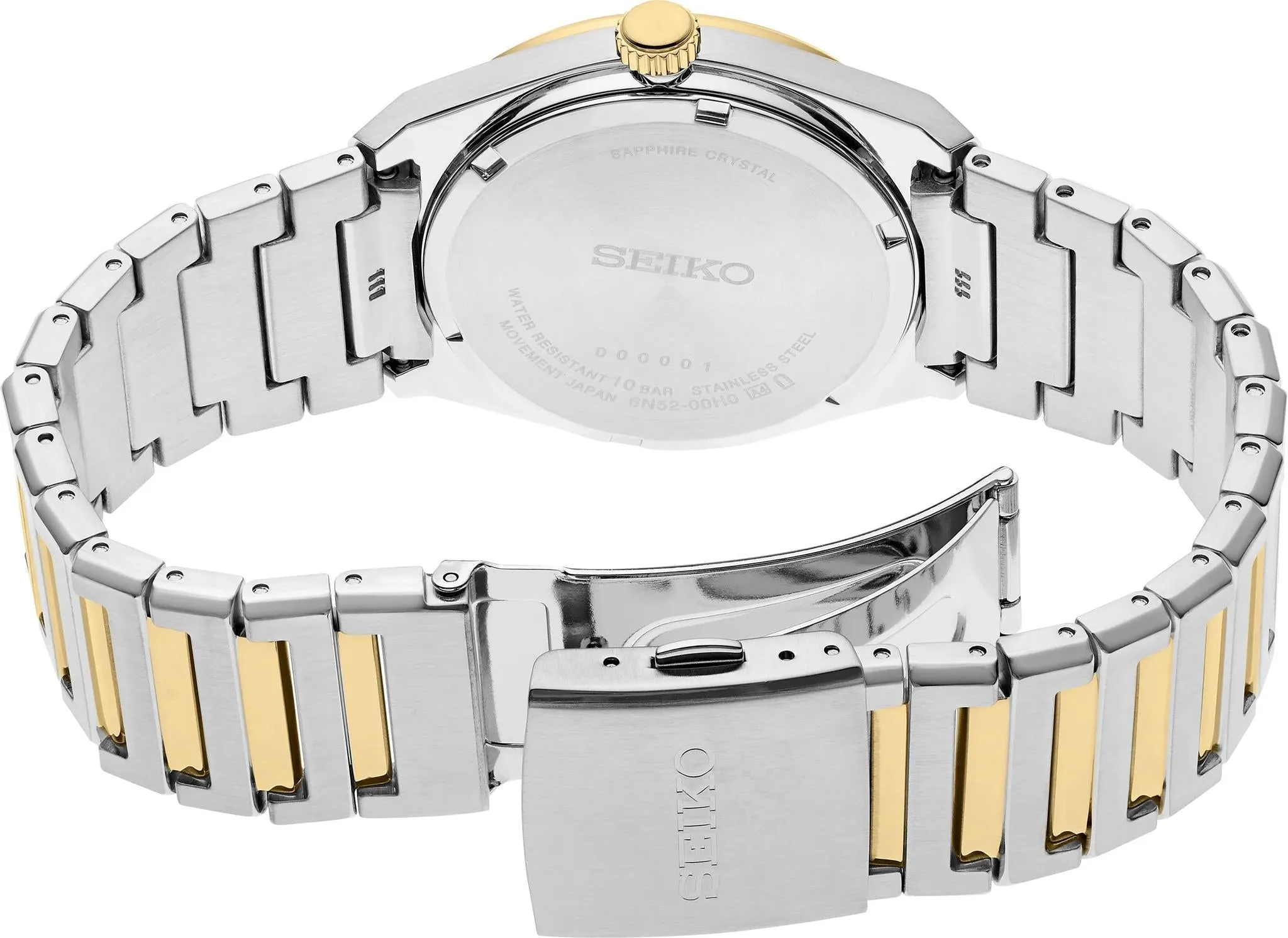 Seiko Essentials Quartz Two Tone Watch SUR558