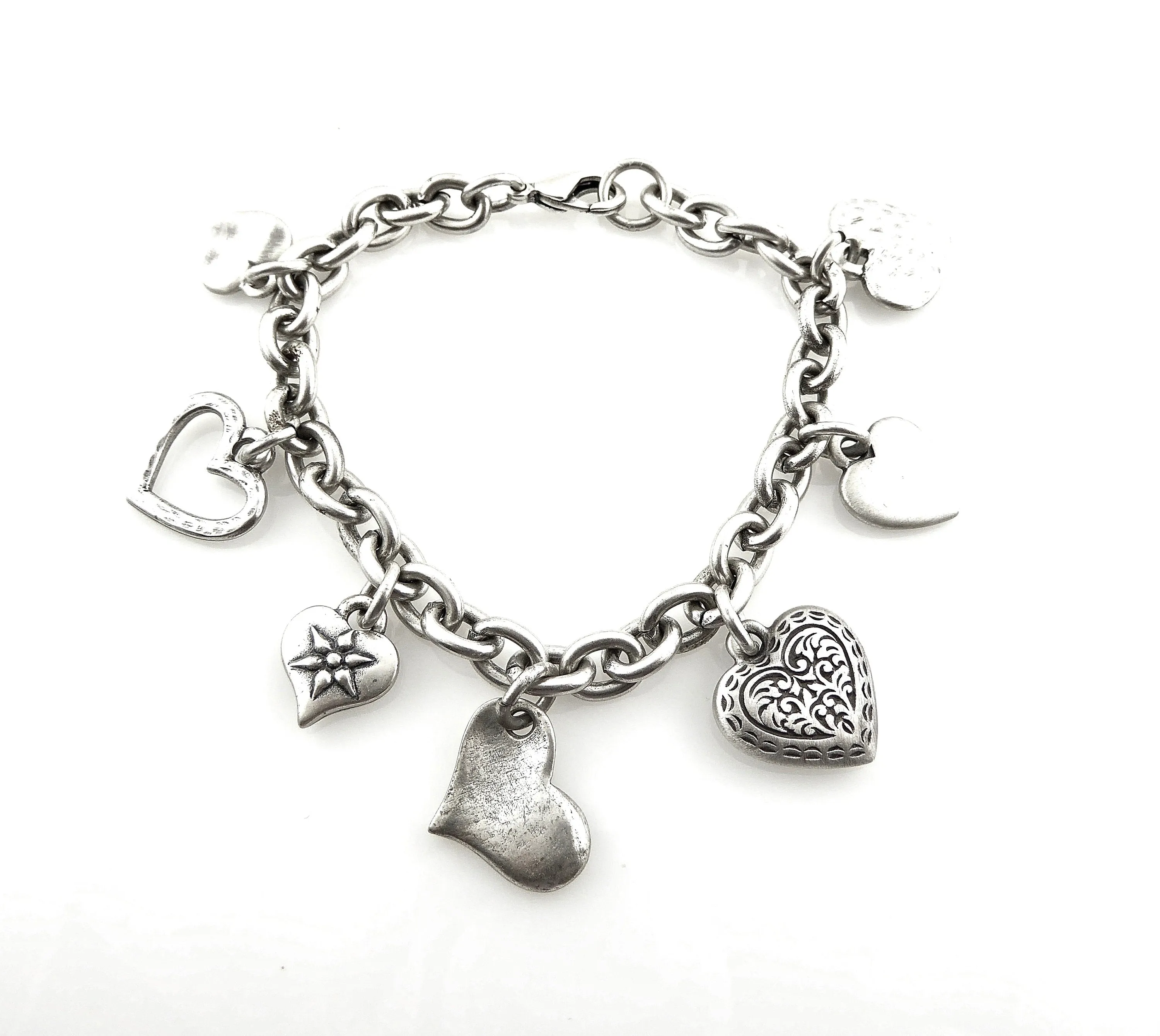 Seven Hearts Charm Bracelet