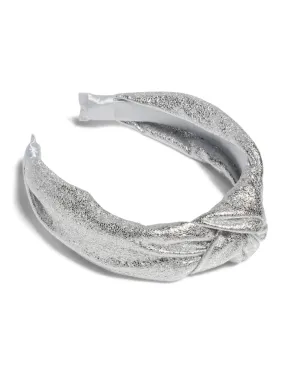SHI Silver Metallic Knot Headband