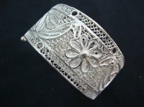 Silver Filigree Bracelet Bangle BG007b