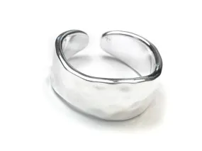 Silver Toe Ring - Rippled