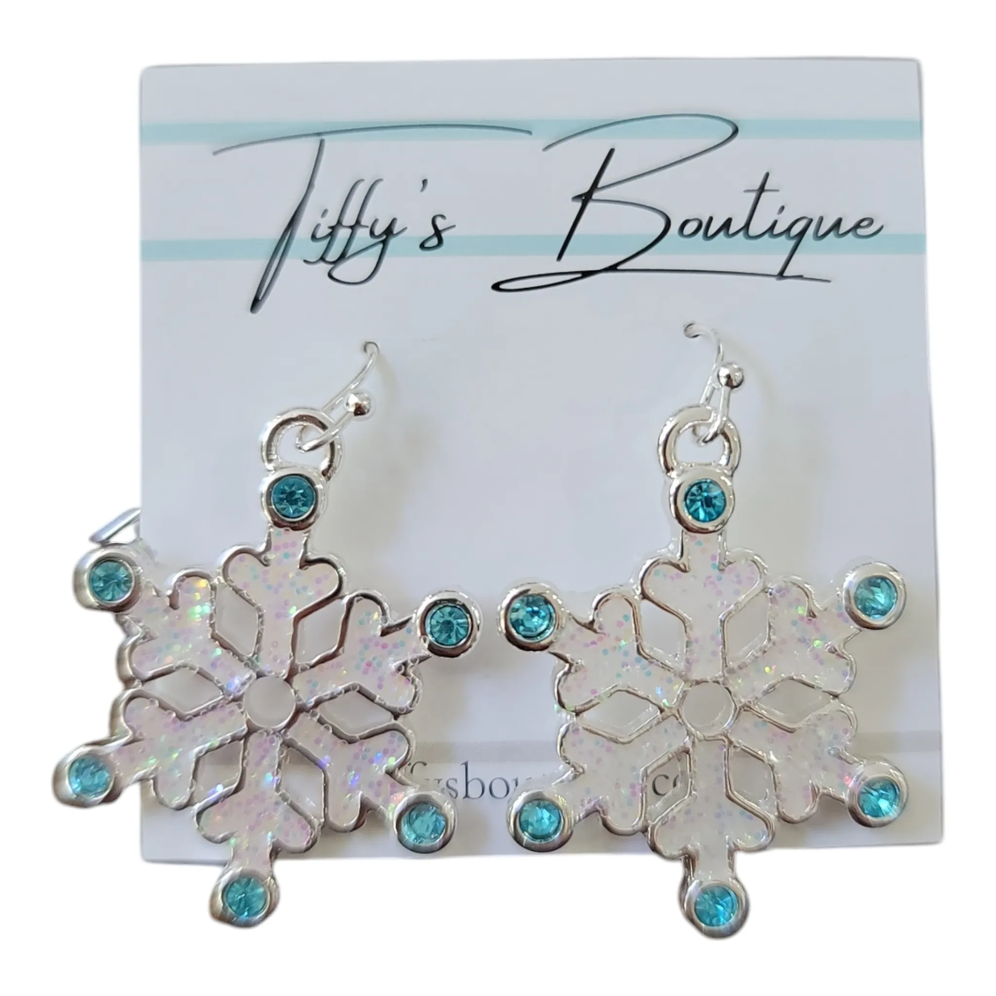 Snow Flake Dangle Earrings