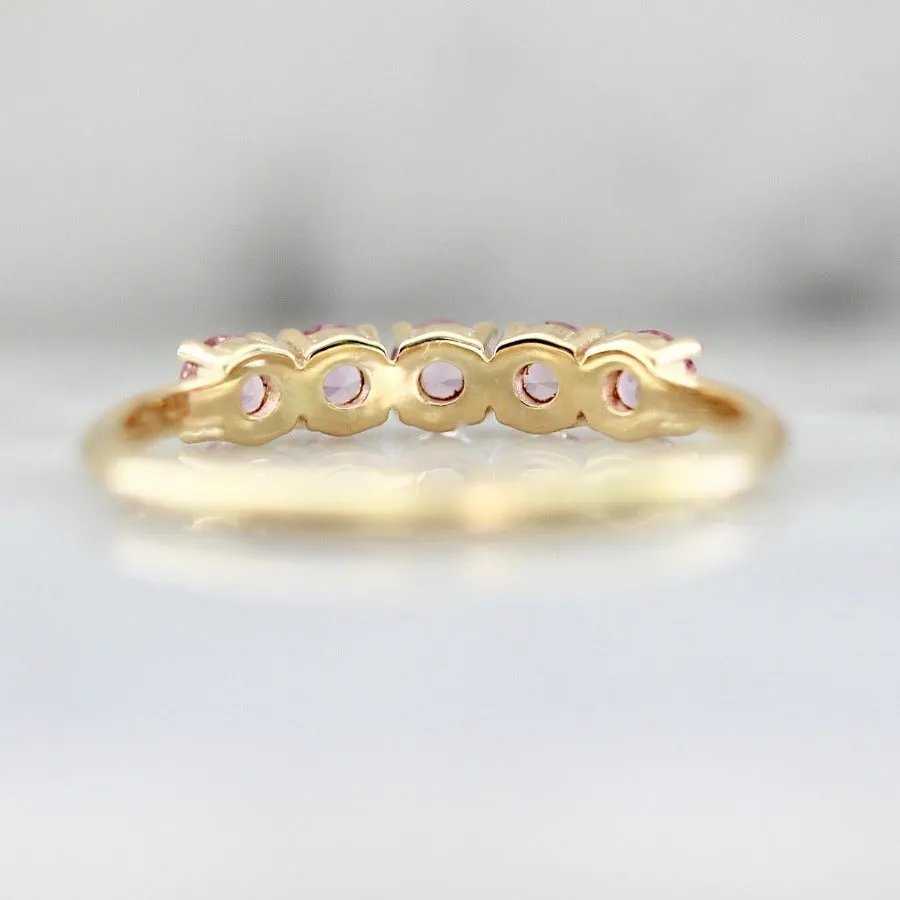 Spellbound Pink Round Brilliant Cut Sapphire Band