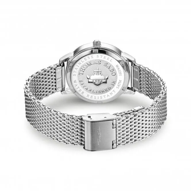 Stainless Steel White Snowflakes In 3D optics Watch WA0391-201-202