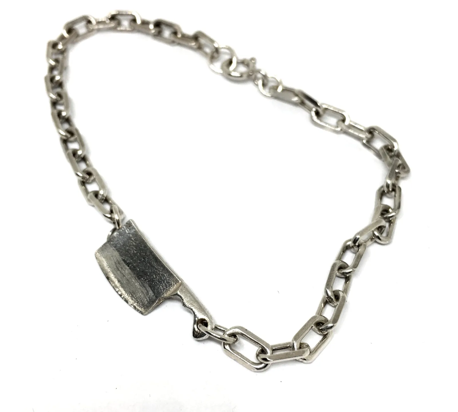 Sterling Chef's Cleaver Chain Bracelet