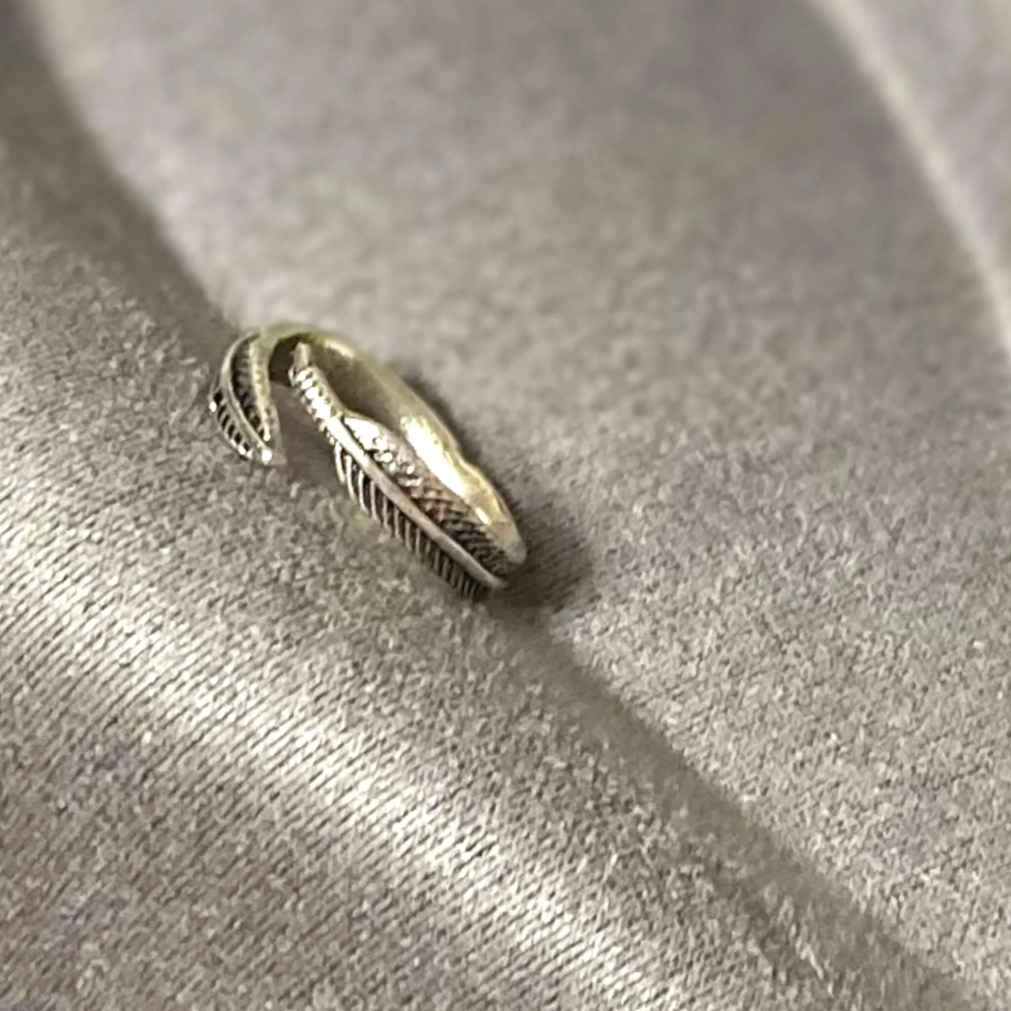 Sterling Silver Feather Cuff Ring