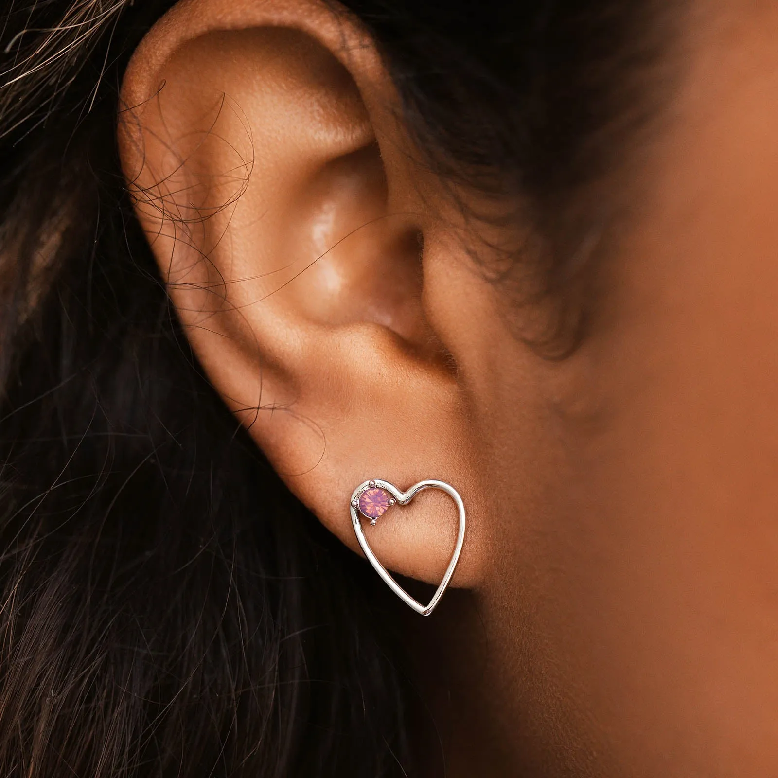 Sweetheart Stone Earrings