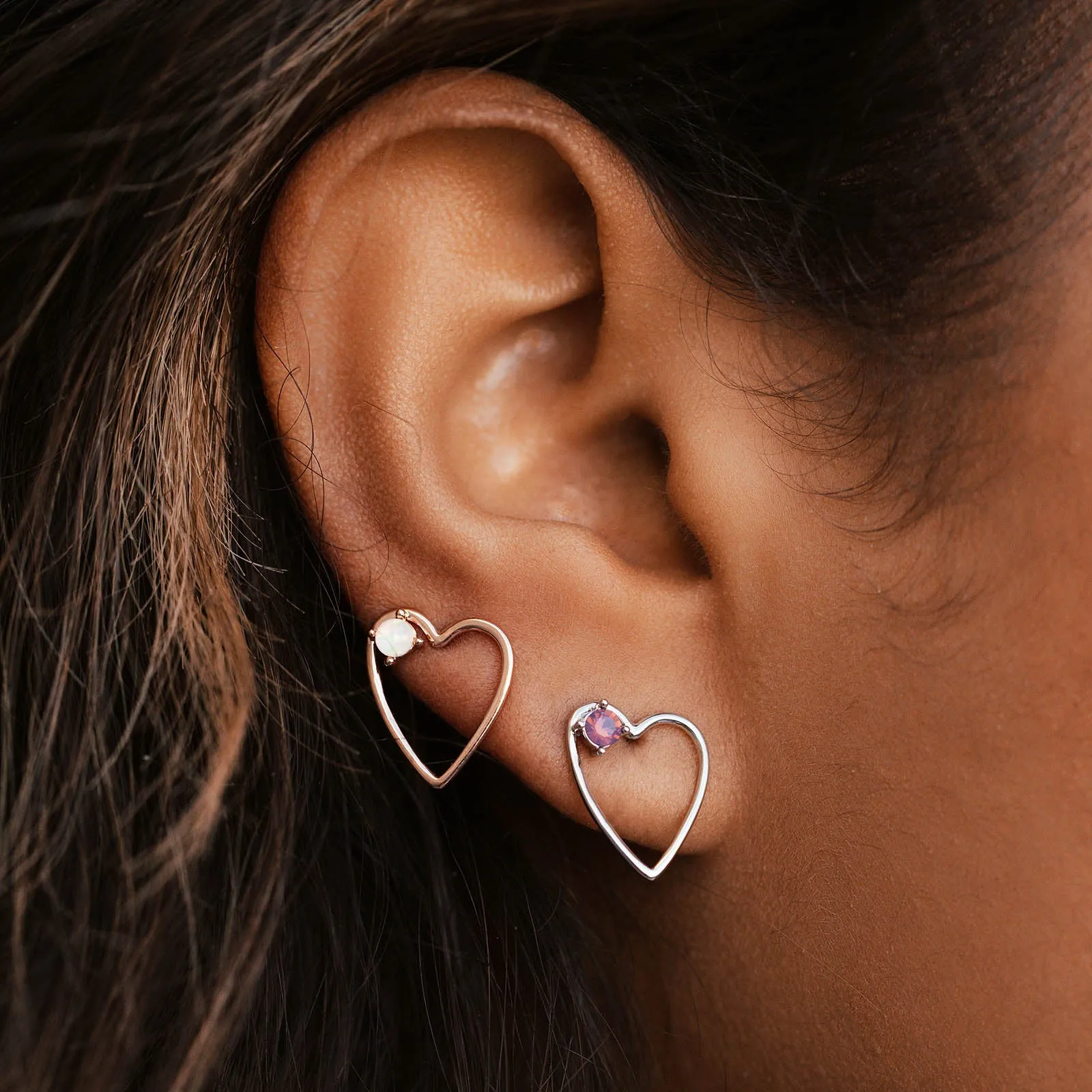 Sweetheart Stone Earrings