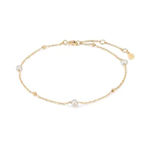 TERESA | Pearl and Gold Beaded Bracelet