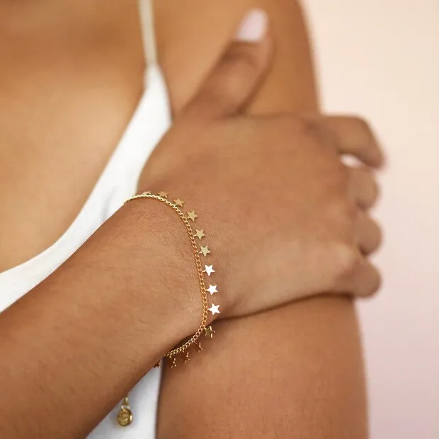 Tiny Star Charm Bracelet | Gold