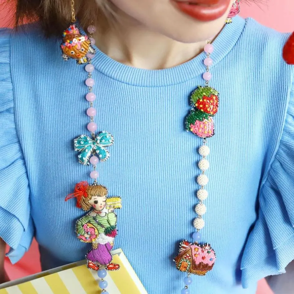 TM - MUS3326 Macaroon Girl Long Necklace