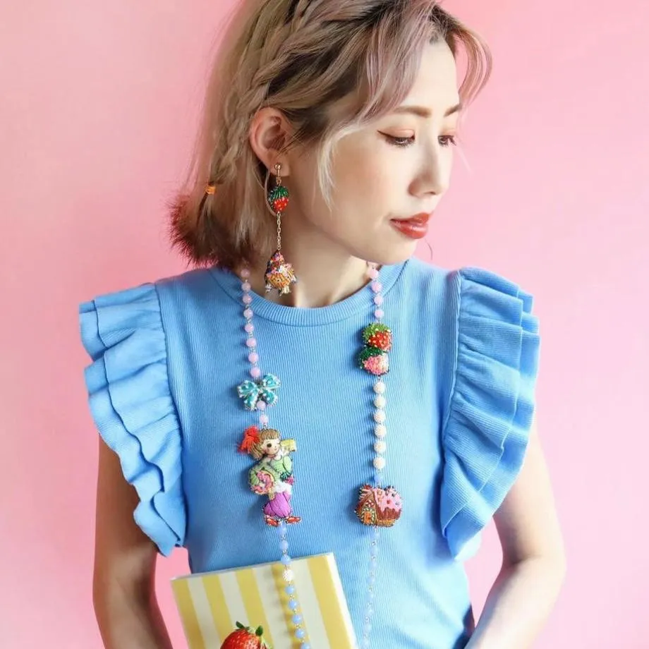TM - MUS3326 Macaroon Girl Long Necklace