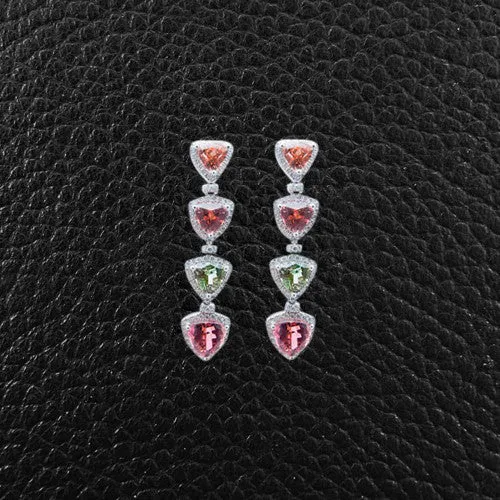 Tourmaline & Diamond Necklace & Earrings Set