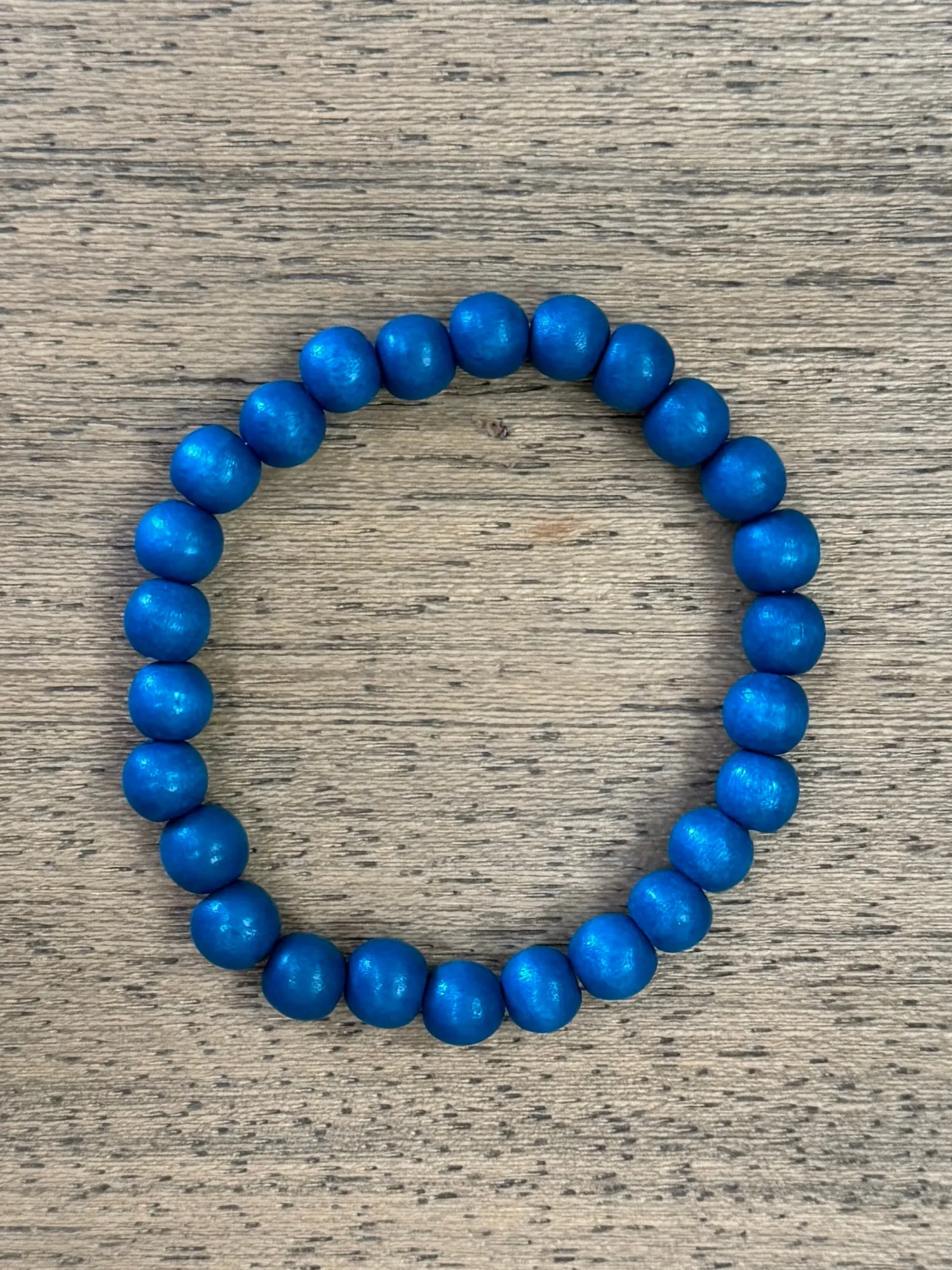 Turquoise Wood 8mm Bracelet