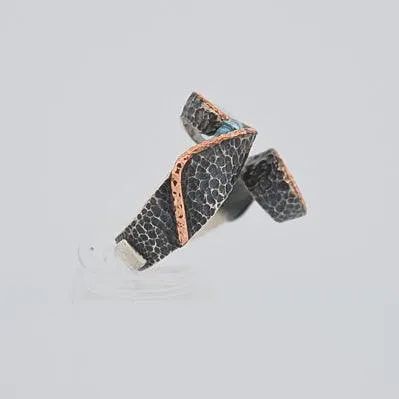 Twin Topaz Statement Designer Ring
