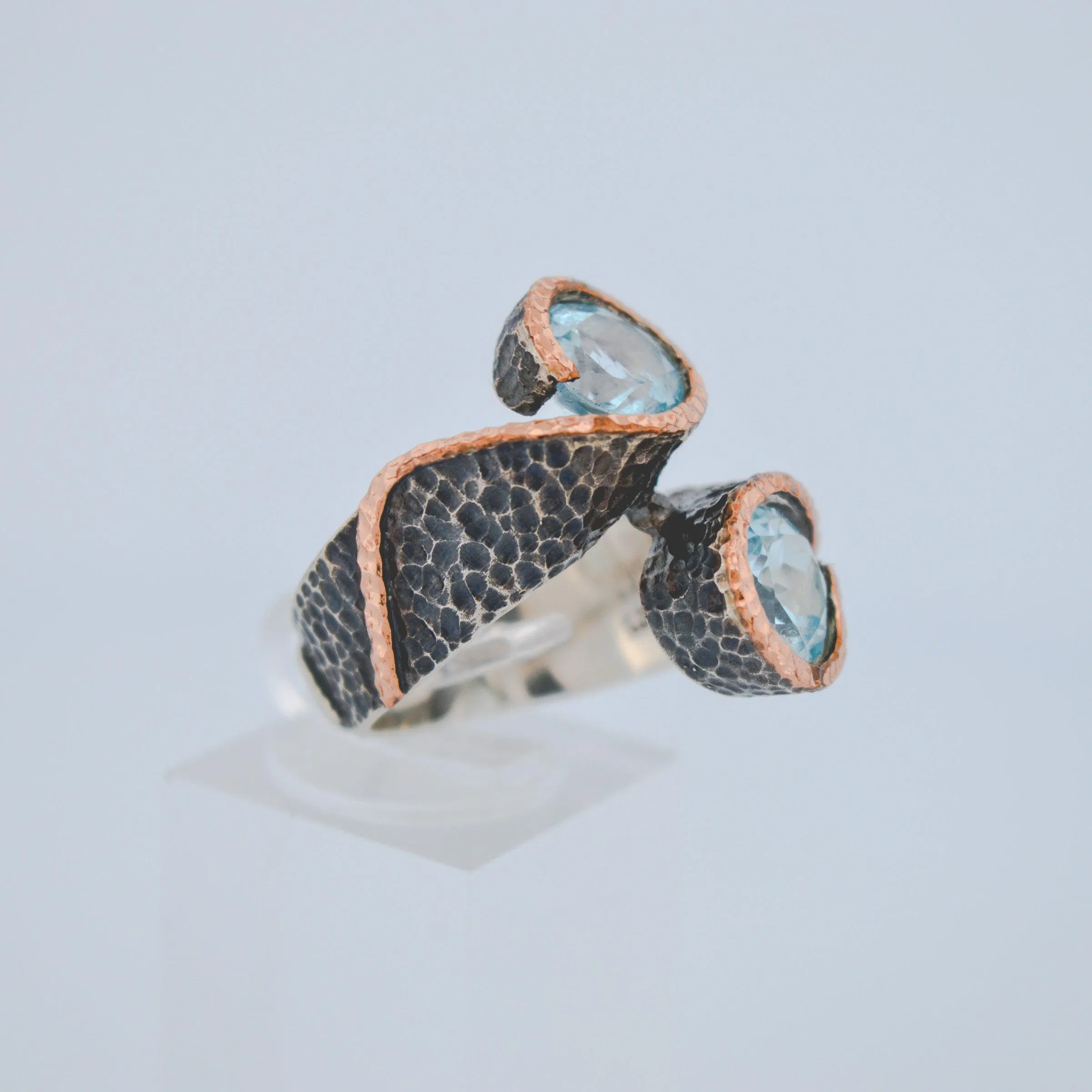 Twin Topaz Statement Designer Ring