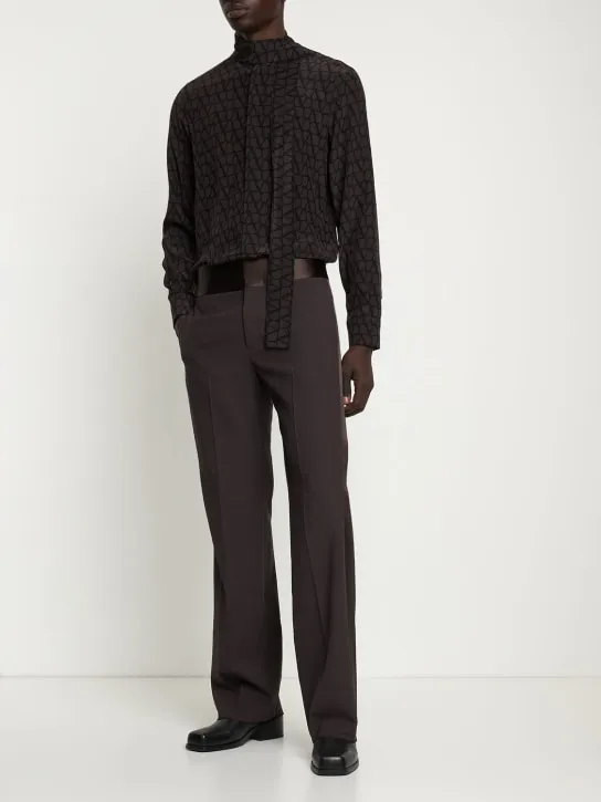 Valentino   Toile iconographe silk crepe shirt 
