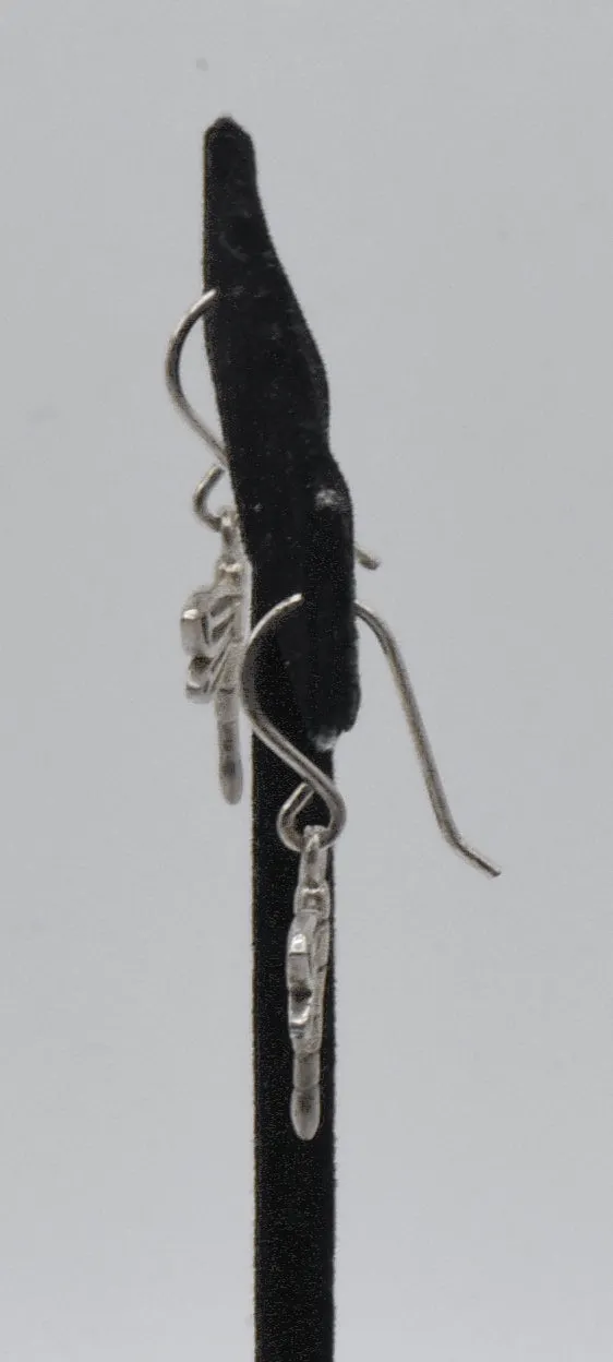 Vintage Sterling Silver Dragonfly Earrings