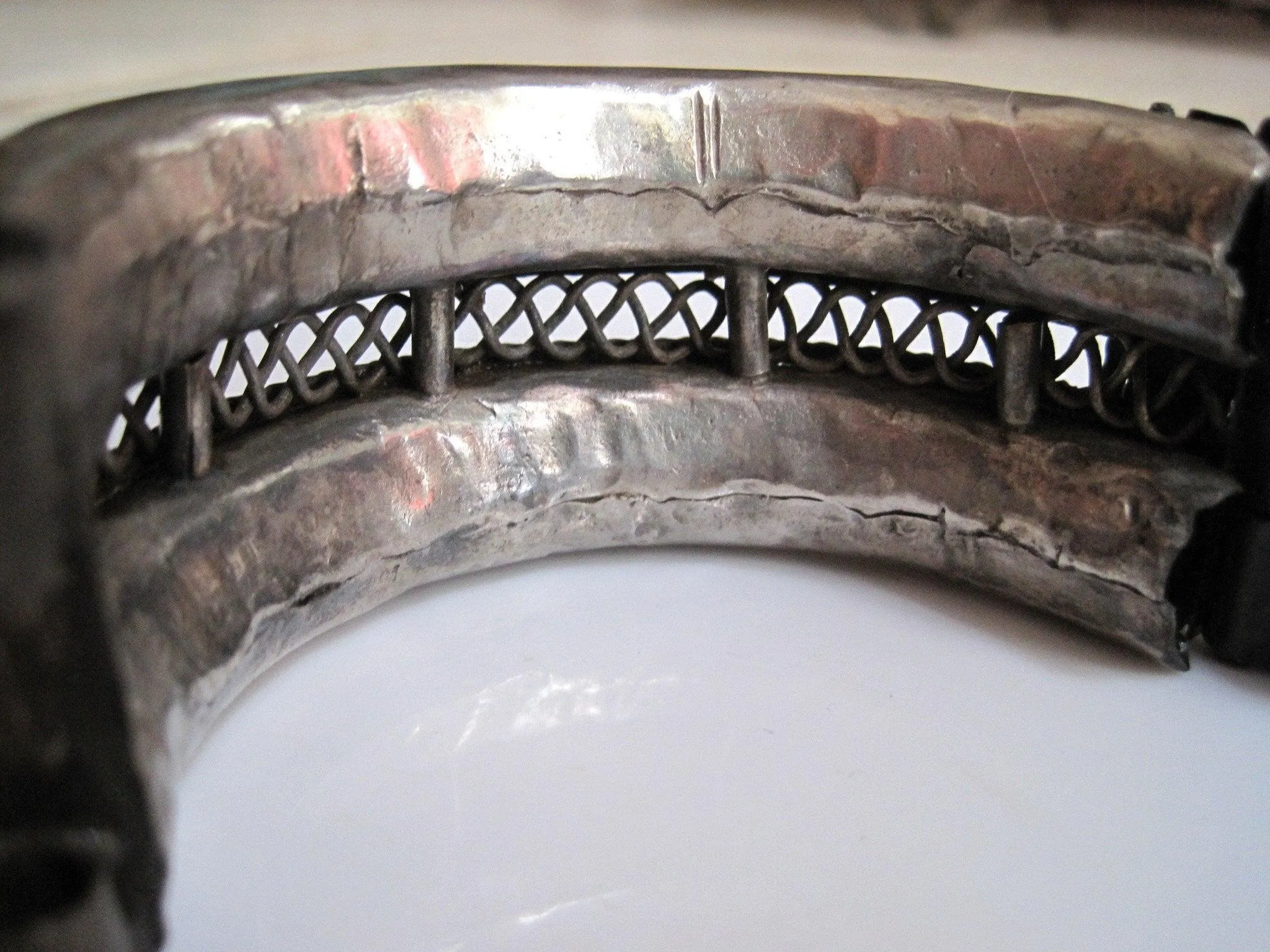 Vintage Tribal Indian Silver Bracelet from Orissa