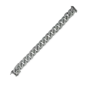 White Sapphire Curb Link Bracelet